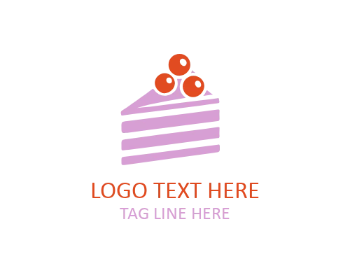 Deluxe Cake Slice Vector Logo