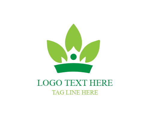 Deluxe Leaf Crown Logo for Elegant Eco Branding