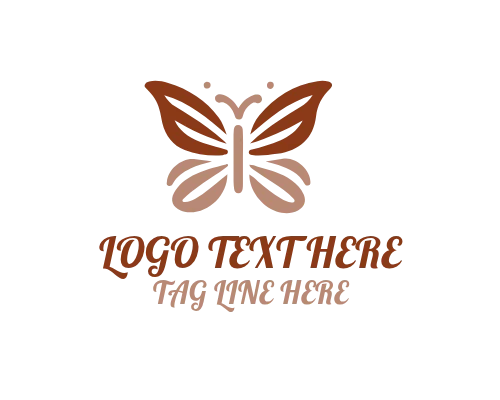 Detailed Line Butterfly Logo