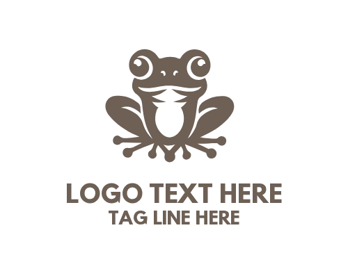 Detective Frog Cartoon Mystery Logo
