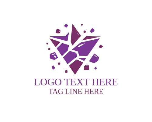 Diamond Glass Emblem Logo for Luxury Identity