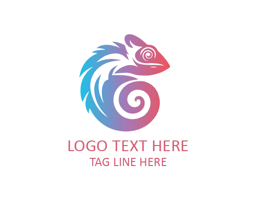 Digital Chameleon Flat Logo for Online Brands