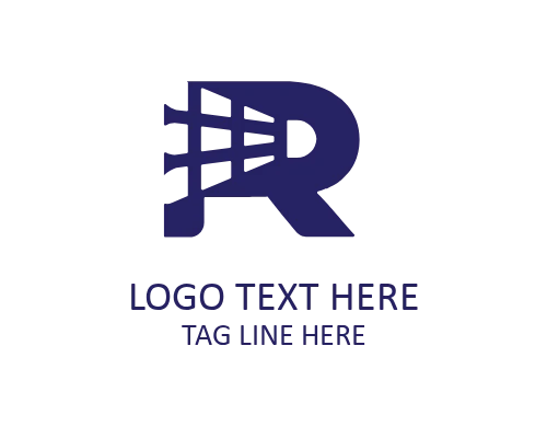 Digital Gradient Letter R Shuttle Logo for Modern Startup Identity