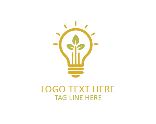 Digital Green Bulb Logo for Smart Tech and Innovation Branding
