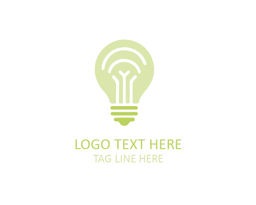 Digital Idea Bulb Tech Logo