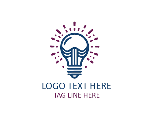 Digital Innovation Idea Bulb Logo