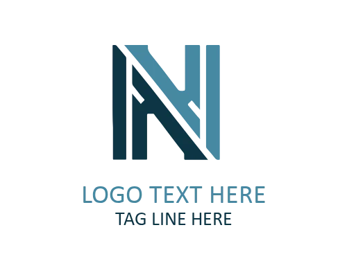 Digital Outline Letter N Logo for Tech Branding