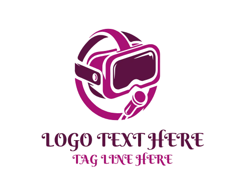 Digital VR Glasses Logo for Technology Companies