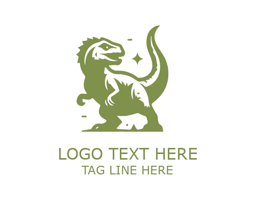 Dinosaur Footprint Logo for Adventure, Travel, and Discovery Brands