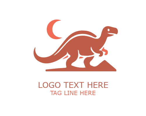 Dinosaur Skeleton Logo for Museums, Science, and Education Brands
