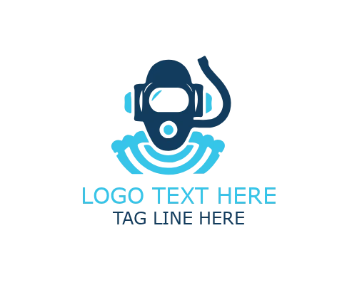 Diver Gear Logo for Diving Equipment and Marine Branding
