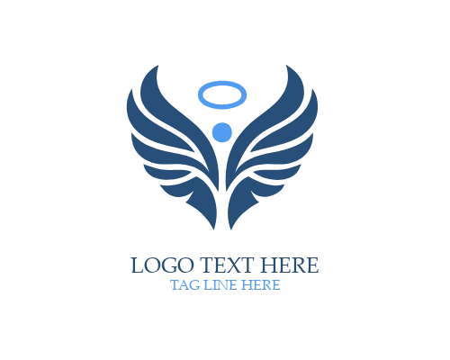 Divine Calm Angel Wings Logo