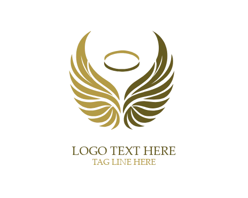 Divine Faith Angel Wings Logo