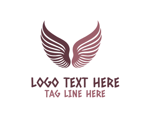 Divine Light Angel Wings Logo