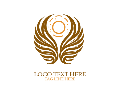  Divine Line Angel Wings Logo