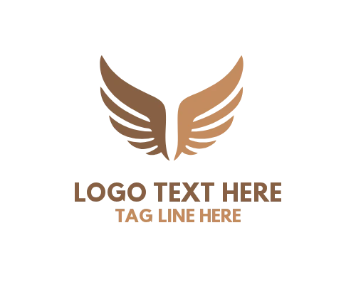 Divine Symbol Angel Wings Logo