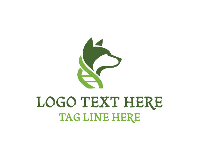 DNA Dog Circle Logo logo template preview