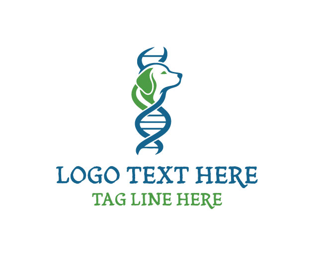 DNA Dog Tail Logo logo template preview