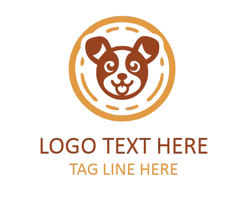 Dog Emblem Shield Logo