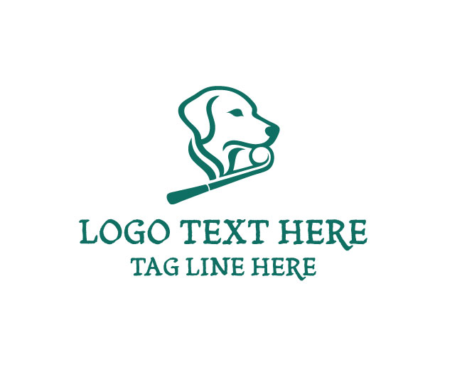  Dog Golf Champion Logo