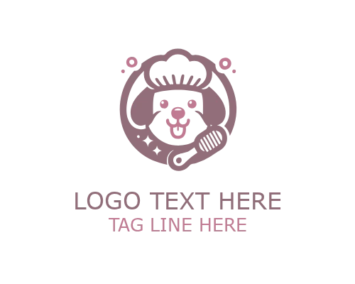 Dog Grooming Barber Style Logo