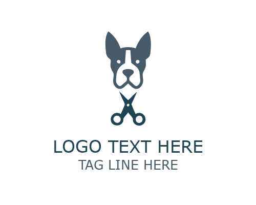 Dog Grooming Style Icon Logo