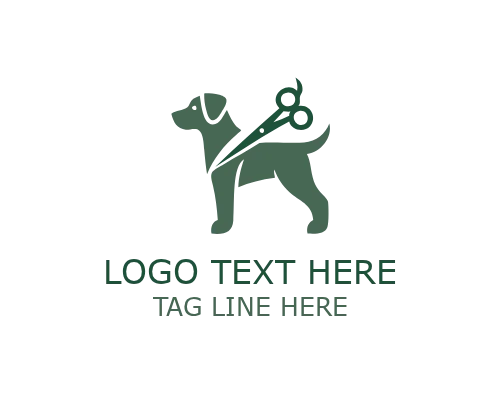 Dog Grooming Wash & Cut Logo