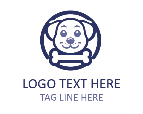 Dog Star Badge Emblem Logo