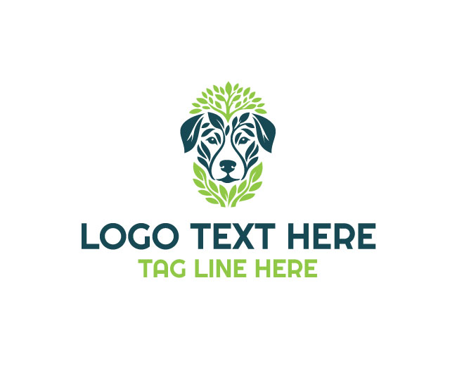 Dog Tree Feather Logo