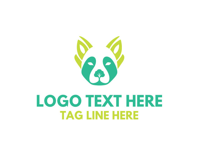 Dog Tree Forest Mark Logo