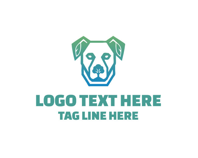Dog Tree Ribbon Logo