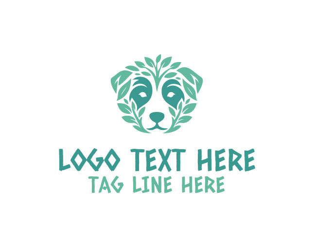 Dog Tree Silhouette Logo