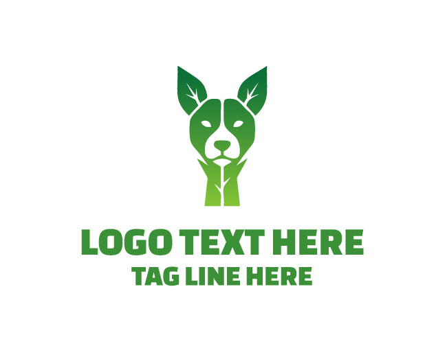 Dog Tree Silhouette Mark Logo