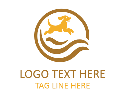 Dog Warrior Emblem Logo