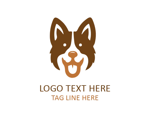 Doggy Heart Pet Logo