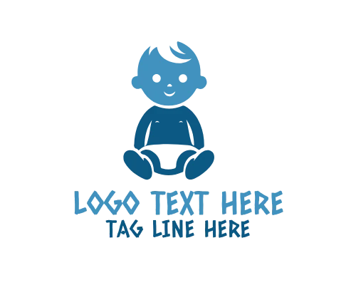 Doll blue Logo for Toy Brand Identity