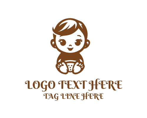 Doll Character Logo for Fun Kids and Toy Brands