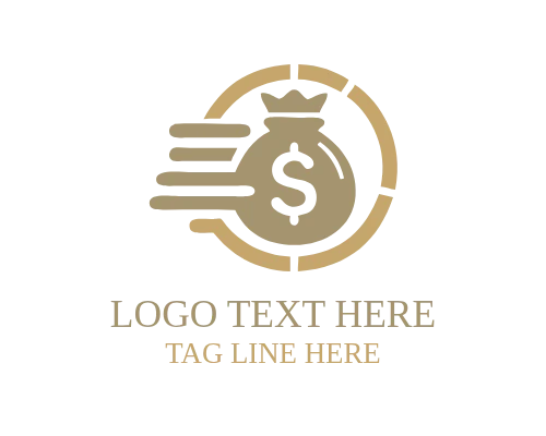 Dollar Circle Money Logo for Finance Branding