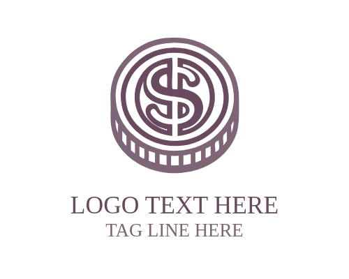 Dollar Outline Money Logo for Minimal Finance Branding