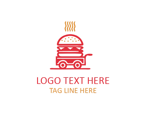 Donut Bakery Street Food Cart Logo for Sweet Snacks