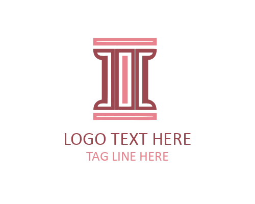  Doric Column Logo Representing Strength, Tradition, and Classical Architecture