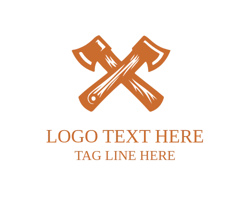 Double Blade Axe Symbol Logo