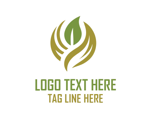 Double Leaf Growth Logo