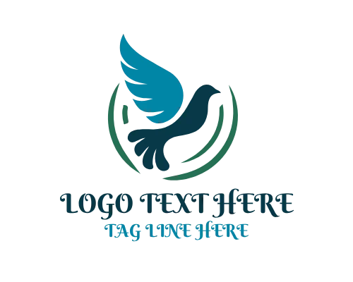  Dove Ascending Circle Logo