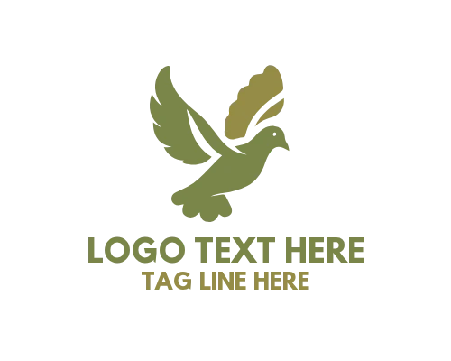  Dove Ascending Clouds Logo Description:
