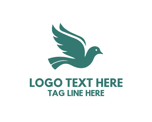 Dove Ascending Over Trees Logo