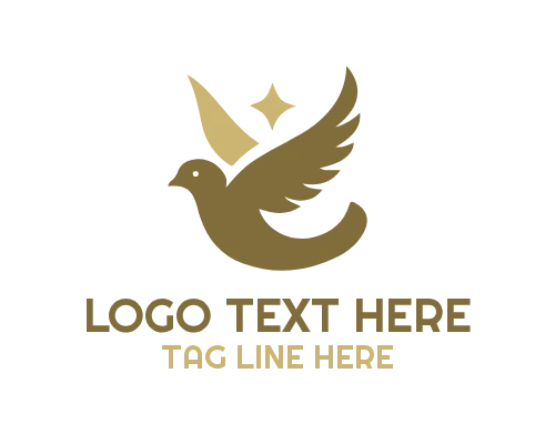 Dove Circle Hover Flight Logo Description: