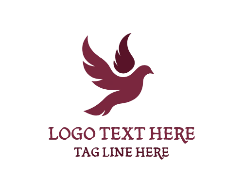  Dove Circle Peace Emblem Logo