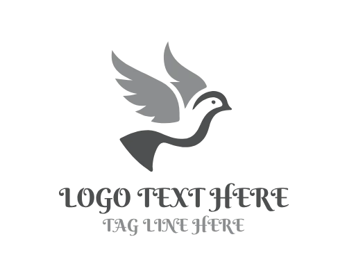 Dove Flying Over Hills Logo