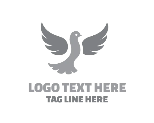 Dove Flying Over Horizon Logo